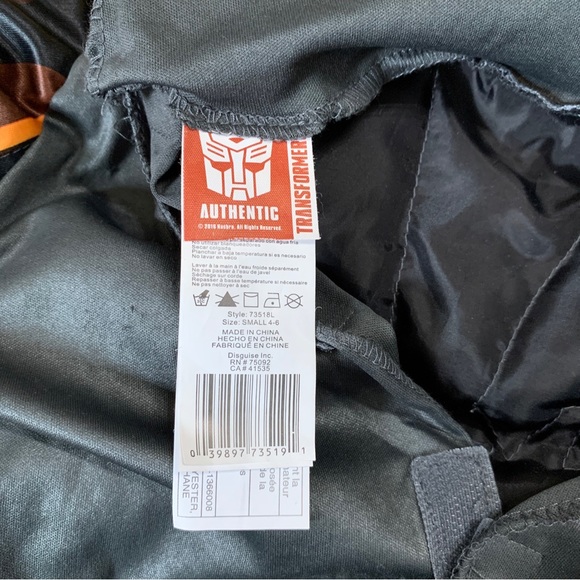 Transformers Size Small (4-6) Muscle Bumblebee Costume Disguise No Mask. - Picture 5 of 7